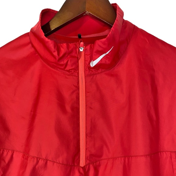 NIKE GOLF ☆ Red 1/4 Zip Short Sleeve Windbreaker ☆ Drawstring Waist ☆ Size Large - Picture 2 of 5
